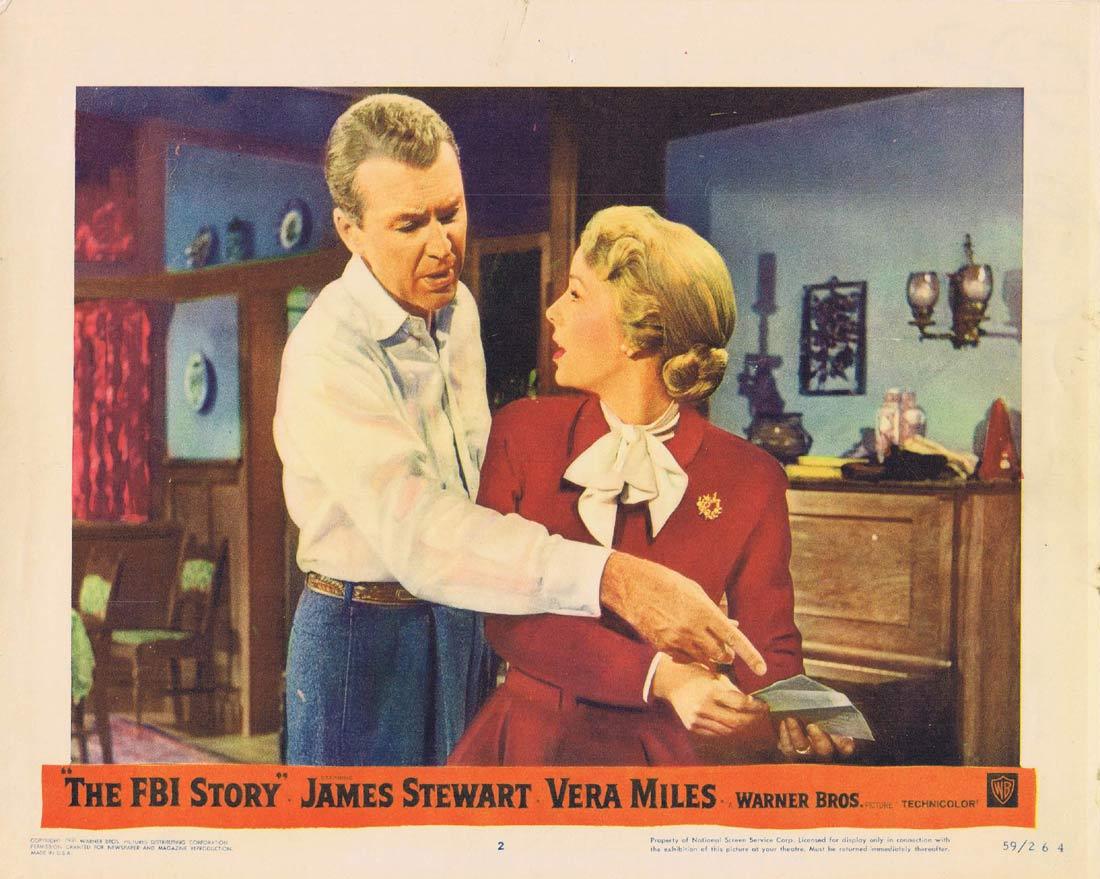 THE FBI STORY Vintage Movie Lobby Card 2 James Stewart Vera Miles Nick Adams