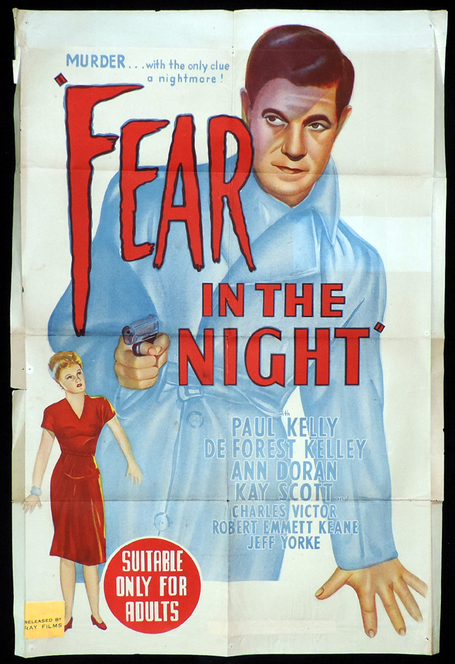 FEAR IN THE NIGHT One sheet Movie poster Film Noir