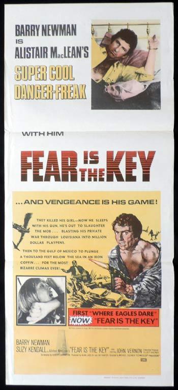 FEAR IS THE KEY daybill Movie poster Barry Newman