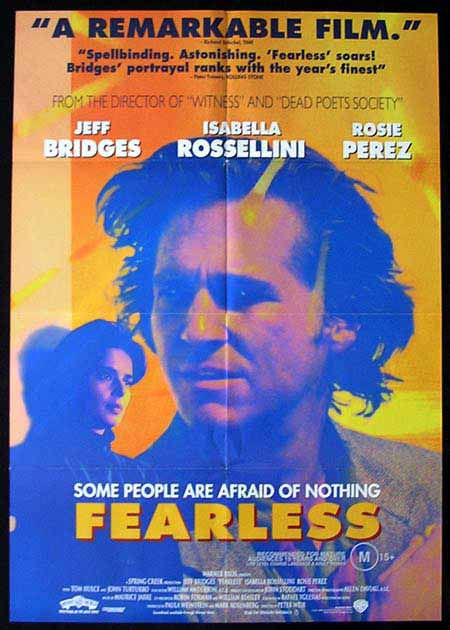 FEARLESS Original One sheet Movie poster Jeff Bridges Peter Weir
