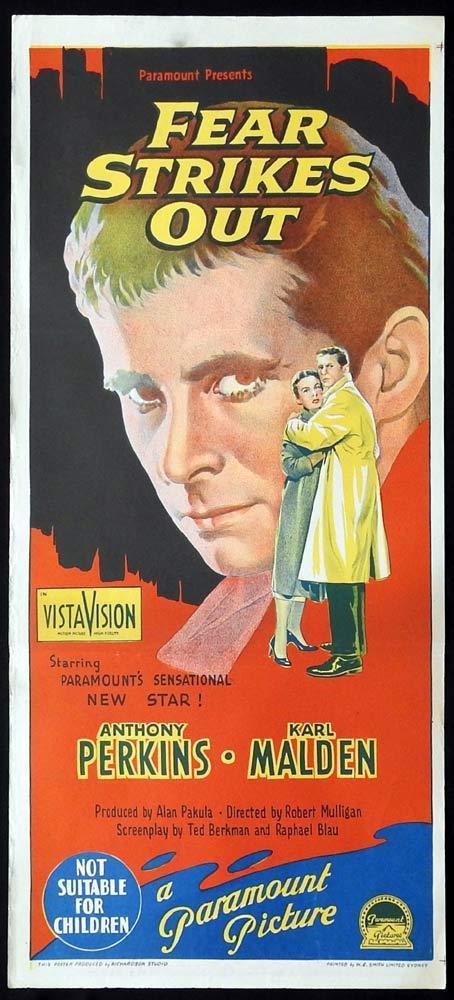 FEAR STRIKES OUT Original Daybill Movie Poster Anthony Perkins Richardson Studio
