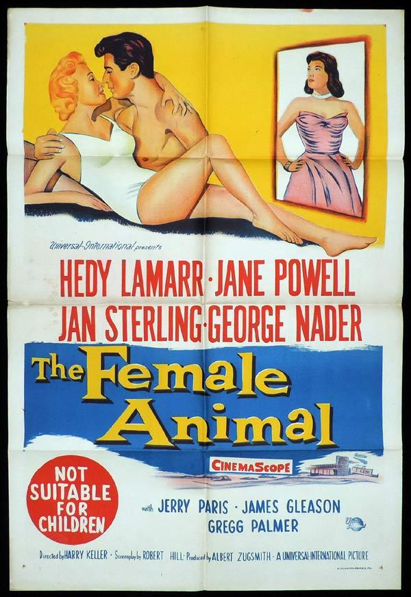 THE FEMALE ANIMAL One Sheet Movie Poster Hedy Lamarr