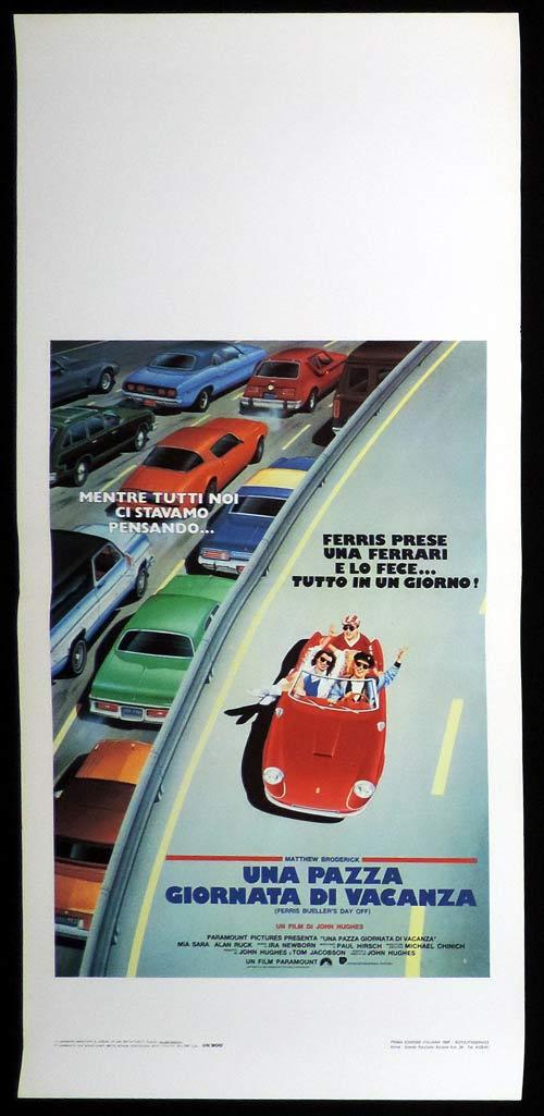 FERRIS BUELLER’S DAY OFF Italian Locandina Movie Poster Ferrari Art