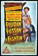 FEUDIN FUSSIN AND A FIGHTIN Original One sheet Movie Poster DONALD O'CONNOR Marjorie Main