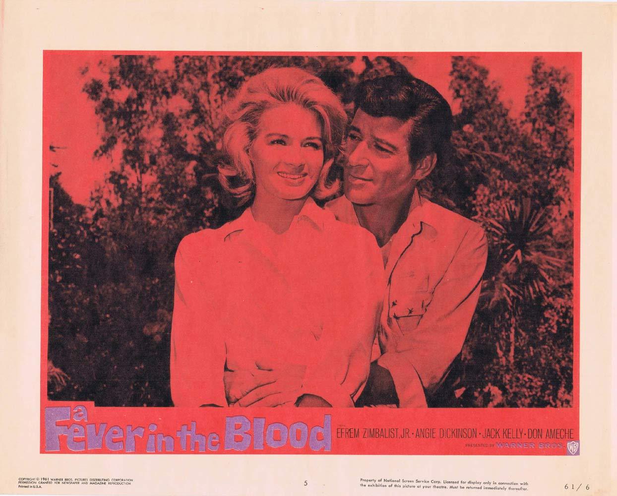 A FEVER IN THE BLOOD Lobby Card 5 Efrem Zimbalist Jr Angie Dickinson