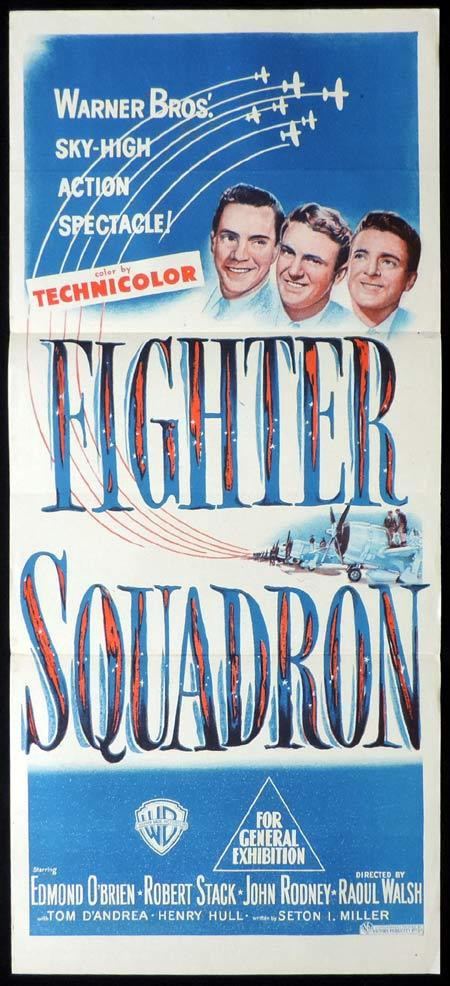 FIGHTER SQUADRON Original Daybill Movie Poster Edmond O’Brien Robert Stack
