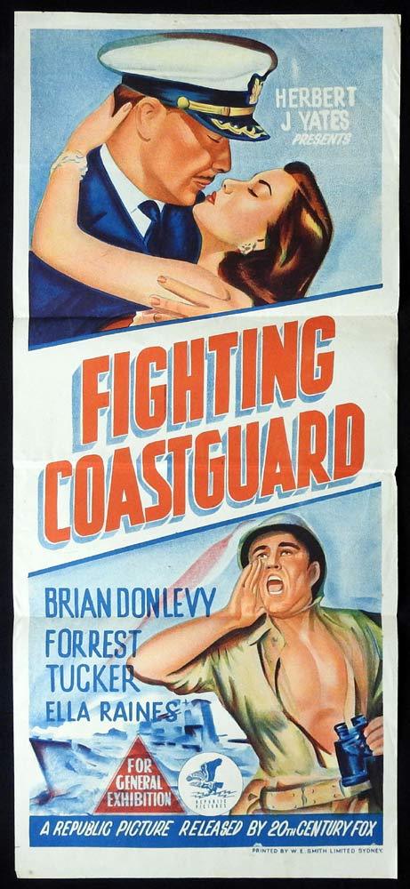 FIGHTING COAST GUARD Original Daybill Movie poster Brian Donlevy Forrest Tucker