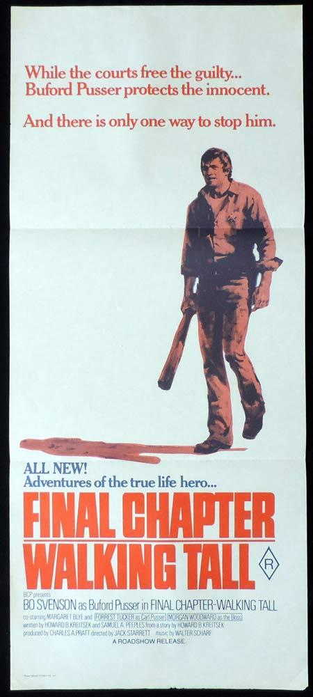 FINAL CHAPTER WALKING TALL Original Daybill Movie Poster Bo Svenson as Buford Pusser
