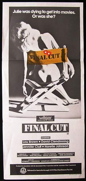 FINAL CUT 1980 Clendinning Lou Brown AUSTRALIAN FILM Daybill Movie poster