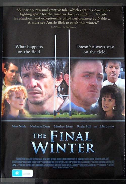 THE FINAL WINTER Movie poster 2007 Matthew Nable Australian Cinema One sheet