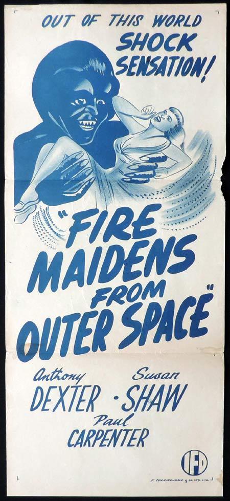 FIRE MAIDENS of OUTER SPACE Original daybill Movie poster Anthony Dexter Sci FI