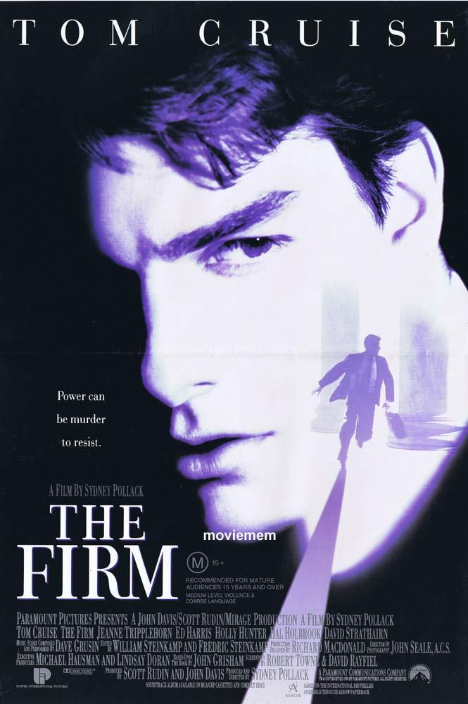 THE FIRM Original daybill Movie Poster Gene Hackman Tom Cruise
