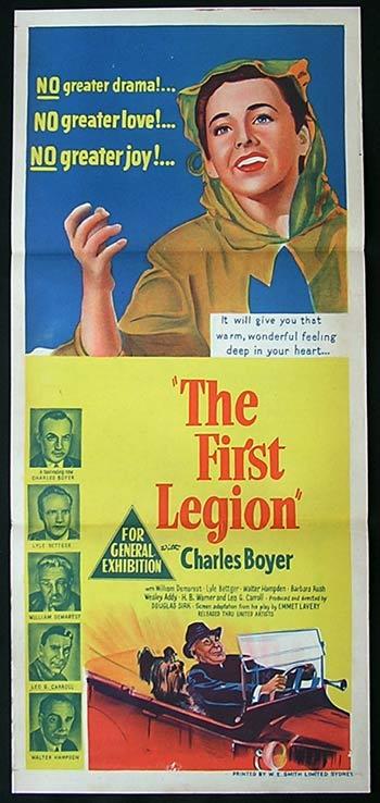 THE FIRST LEGION daybill Movie poster Charles Boyer Barbara Rush