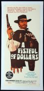 A FISTFUL OF DOLLARS Linen Backed Daybill Movie poster Clint Eastwood