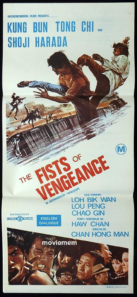 FISTS OF VENGEANCE Daybill Movie Poster KUNG FU Two Fists vs Seven Samurai