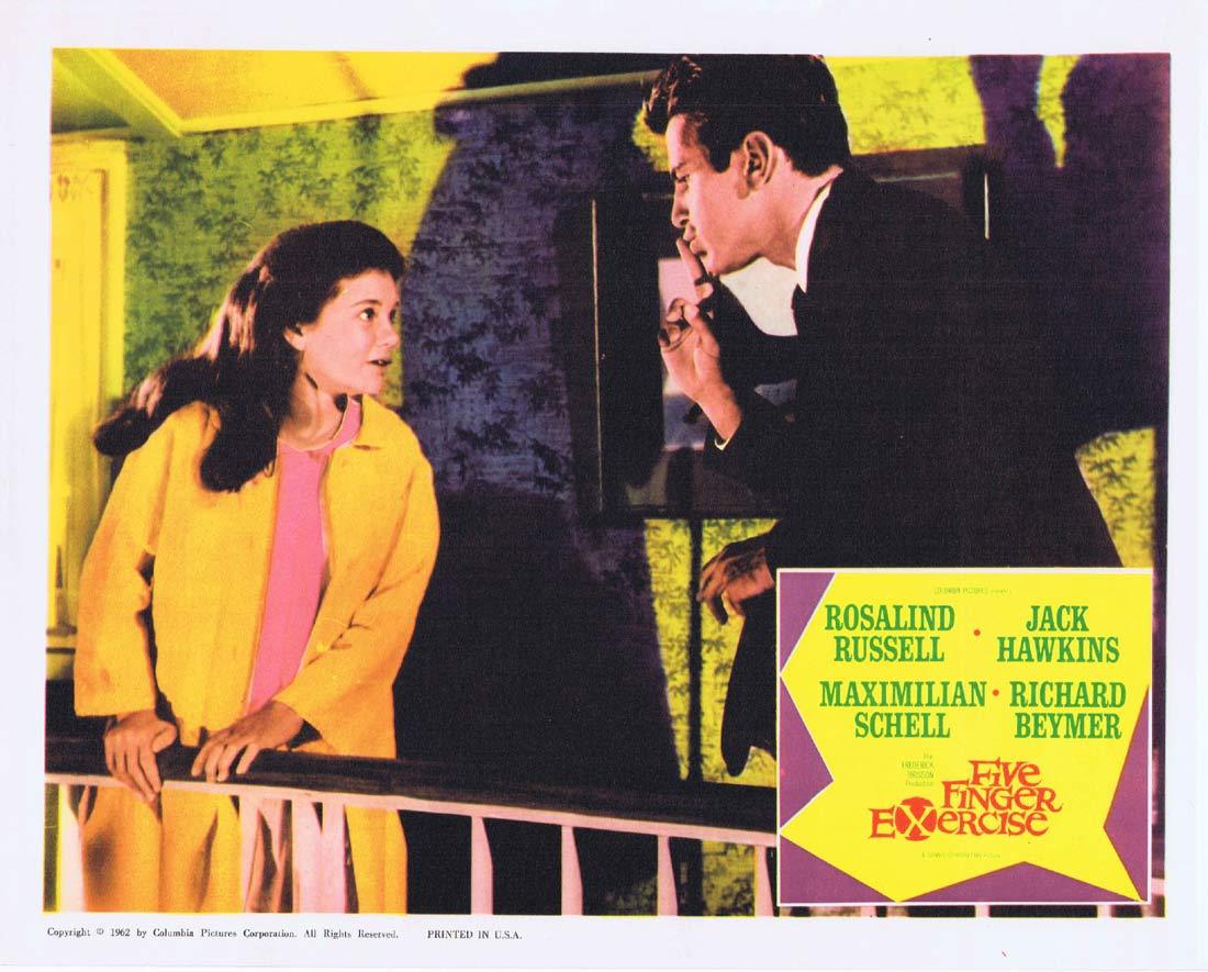 FIVE FINGER EXERCISE Lobby Card 3 Rosalind Russell Jack Hawkins