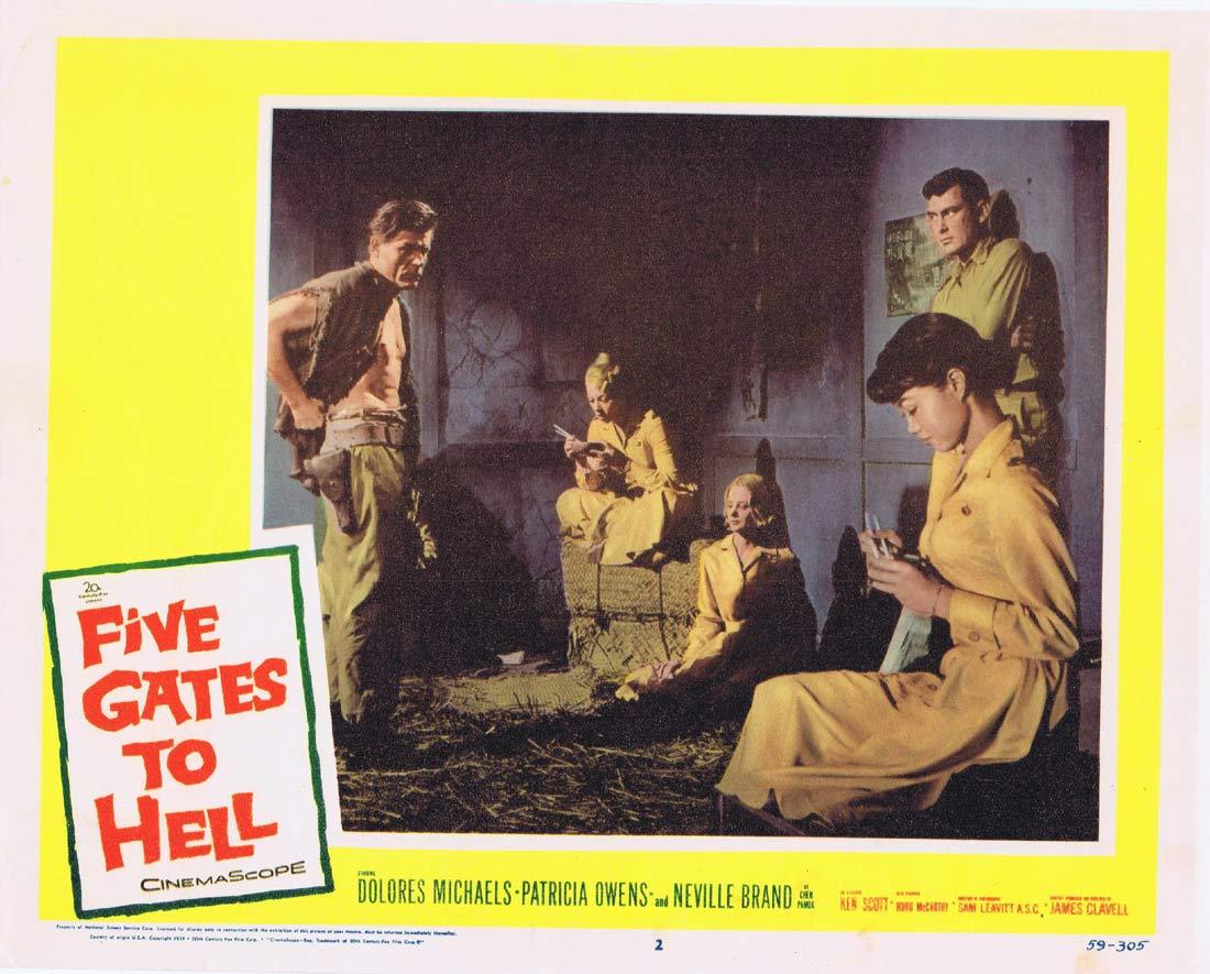 FIVE GATES TO HELL Lobby card 2 Dolores Michaels Patricia Owens