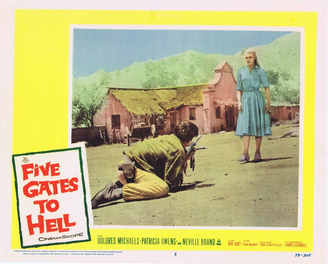 FIVE GATES TO HELL Lobby card 5 Dolores Michaels Patricia Owens