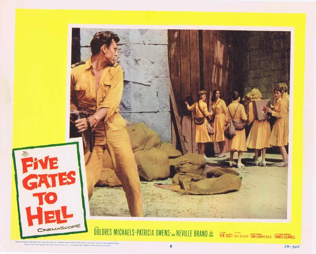 FIVE GATES TO HELL Lobby card 6 Dolores Michaels Patricia Owens