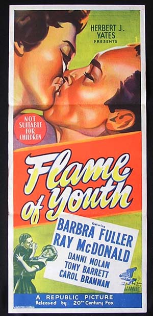 FLAME OF YOUTH Daybill Movie poster 1949 Barbara Fuller