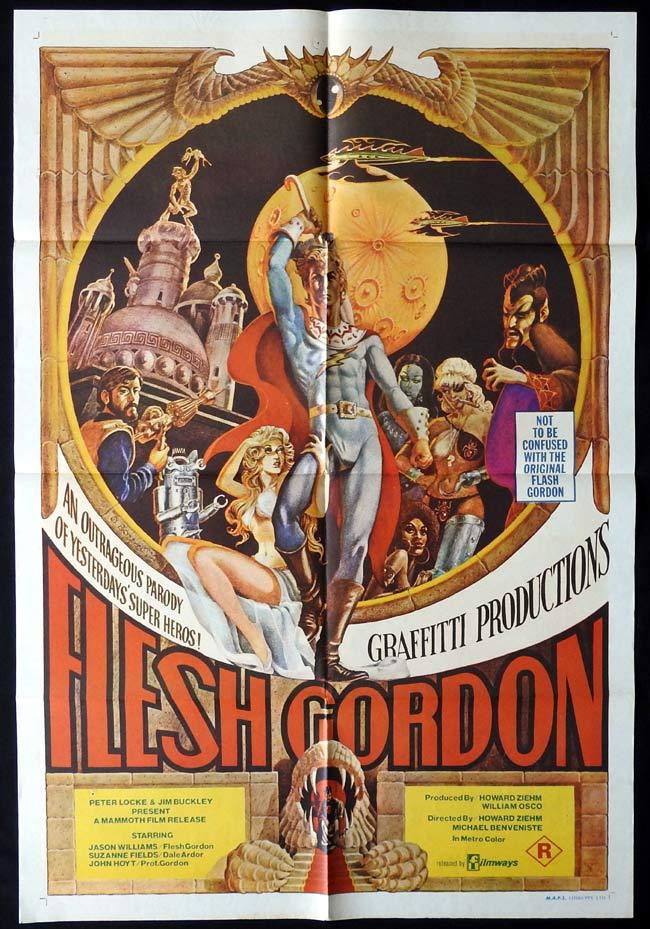 FLESH GORDON Original One sheet Movie poster Jason Williams Sexploitation