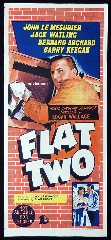 FLAT TWO Original Daybill Movie Poster Edgar Wallace John LeMesurier