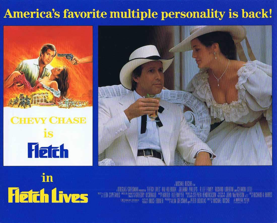 FLETCH LIVES Original English Lobby Card 3 Chevy Chase