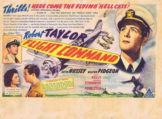FLIGHT COMMAND Robert Taylor Ruth Hussey Walter Pidgeon VINTAGE Australian Movie Herald