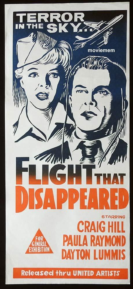 THE FLIGHT THAT DISAPPEARED Original Daybill Movie Poster Craig Hill Paula Raymond