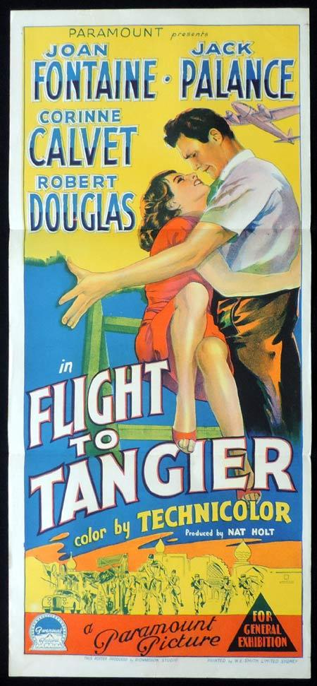 FLIGHT TO TANGIER Original Daybill Movie Poster Joan Fontaine Jack Palance