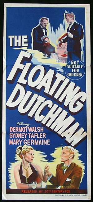 THE FLOATING DUTCHMAN Movie Poster 1952 Dermot Walsh Crime Daybill