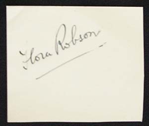 FLORA ROBSON – Autographed Album page