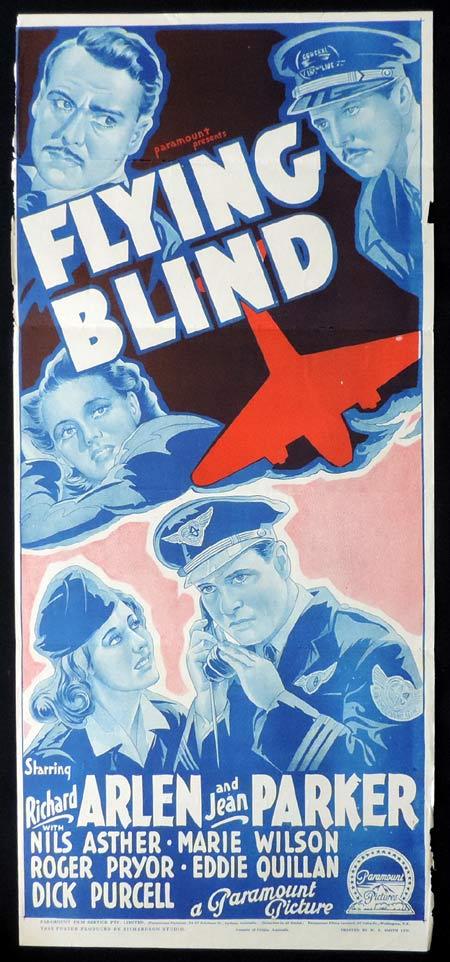 FLYING BLIND Original Daybill Movie Poster RICHARD ARLEN Richardson Studio