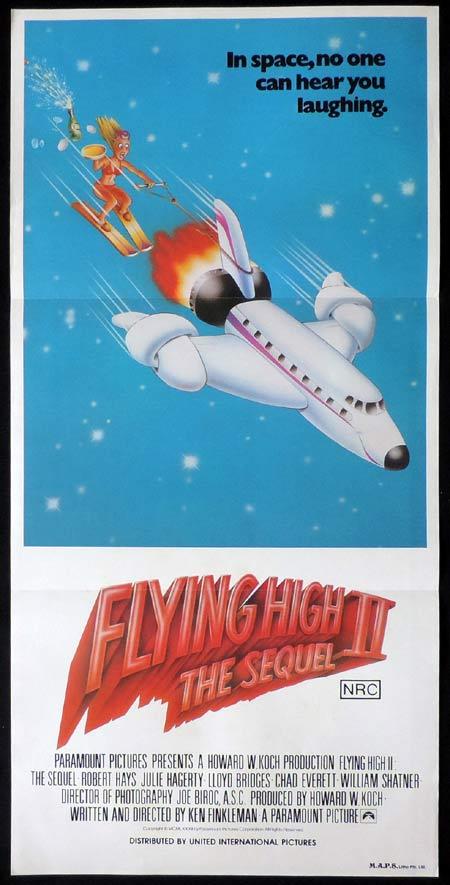 FLYING HIGH 2 AIRPLANE II Original Daybill Movie Poster Robert Hays
