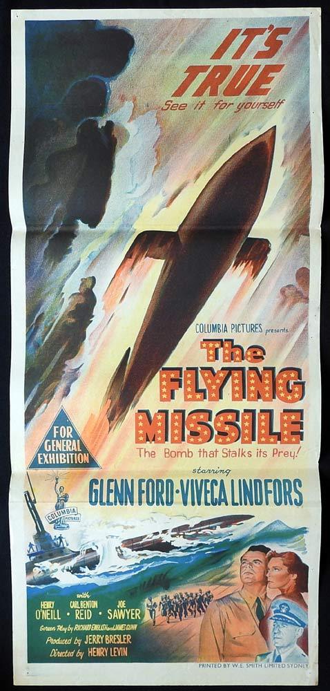 THE FLYING MISSILE Original Daybill Movie poster Glenn Ford Sci Fi