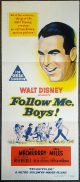 FOLLOW ME BOYS Original Daybill Movie Poster  Fred MacMurray Vera Miles Lillian Gish