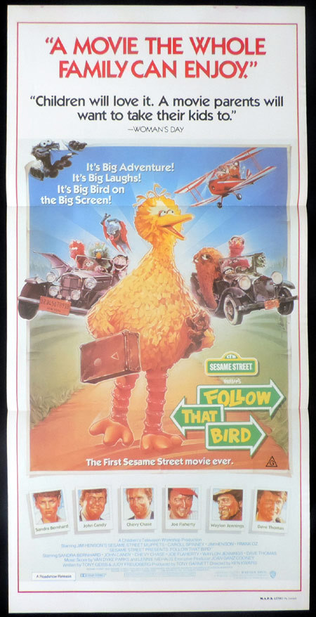 FOLLOW THAT BIRD Sesame Street Original Daybill Movie poster