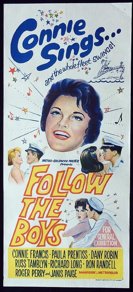 FOLLOW THE BOYS Original Daybill Movie Poster Connie Francis Paula Prentiss