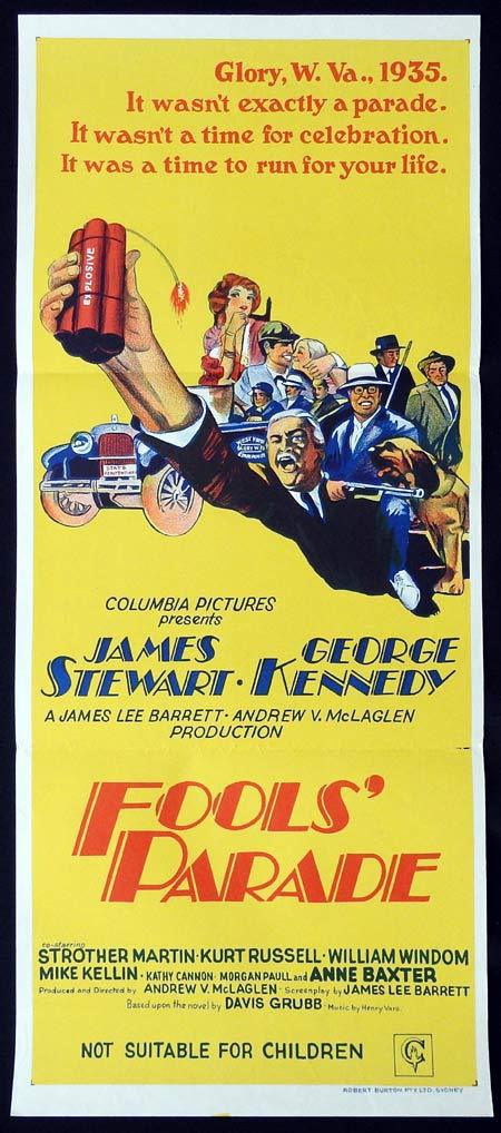 FOOLS PARADE Original Daybill Movie Poster James Stewart George Kennedy