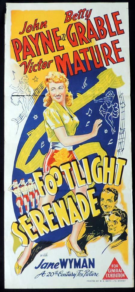 FOOTLIGHT SERENADE Original Daybill Movie Poster Betty Grable