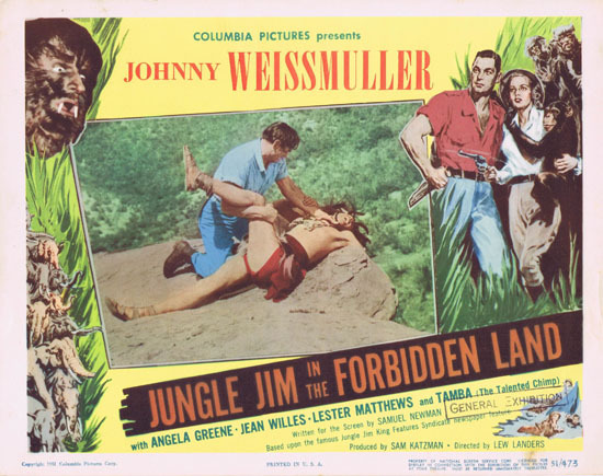JUNGLE JIM IN THE FORBIDDEN LAND 1951 Lobby Card 3 Johnny Weissmuller