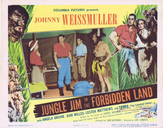 JUNGLE JIM IN THE FORBIDDEN LAND 1951 Lobby Card 4 Johnny Weissmuller