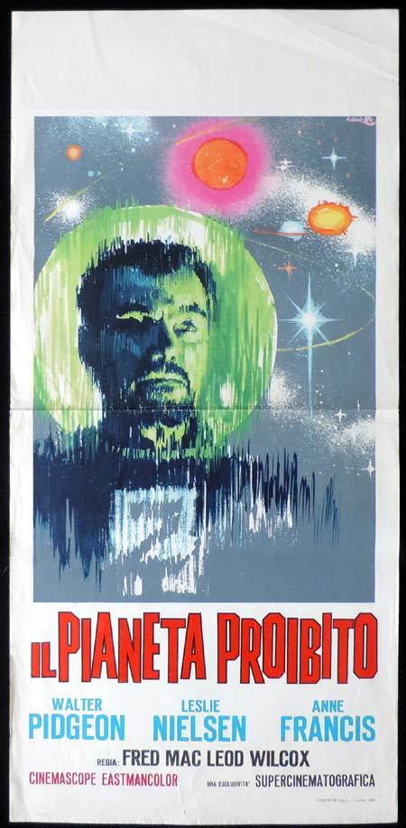 FORBIDDEN PLANET 1964r Italian Locandina Movie Poster Walter Pidgeon Sci Fi