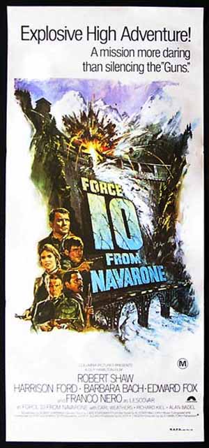 FORCE 10 FROM NAVARONE Daybill Movie Poster Harrison Ford