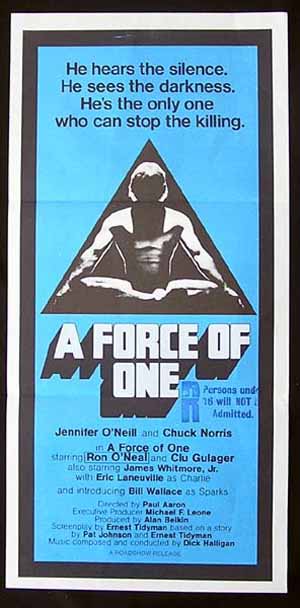 A FORCE OF ONE daybill Movie poster 1979 Chuck Norris KARATE Martial Arts