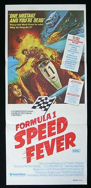 SPEED FEVER Original Daybill Movie Poster Mario Andretti Formula One