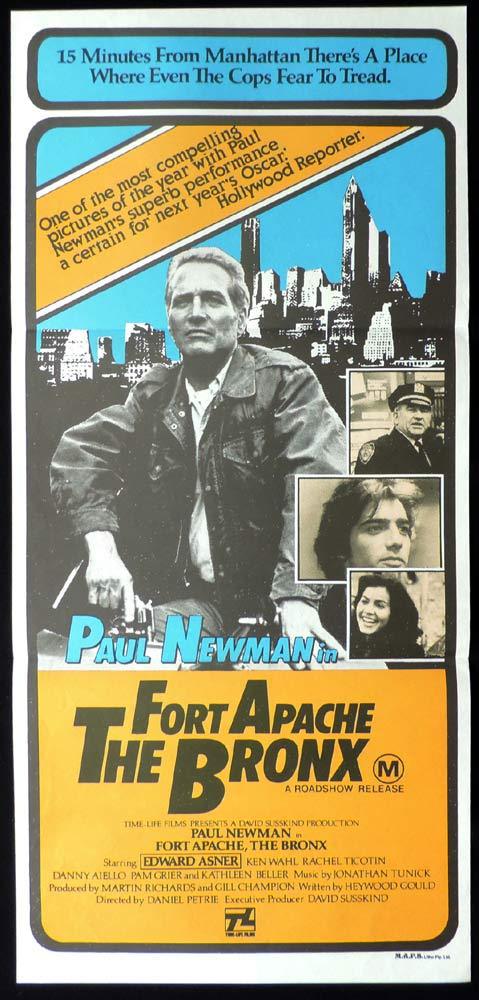 FORT APACHE THE BRONX Original Daybill Movie poster Paul Newman Edward Asner