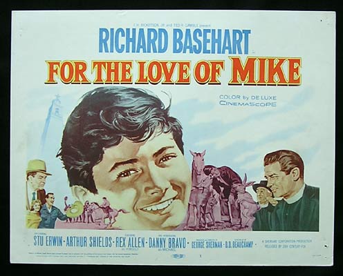 FOR THE LOVE OF MIKE 1960 Richard Baseheart Title Lobby Card