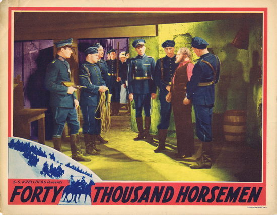 40,000 HORSEMEN aka FORTY THOUSAND HORSEMEN Lobby Card 1940 Charles Chauvel