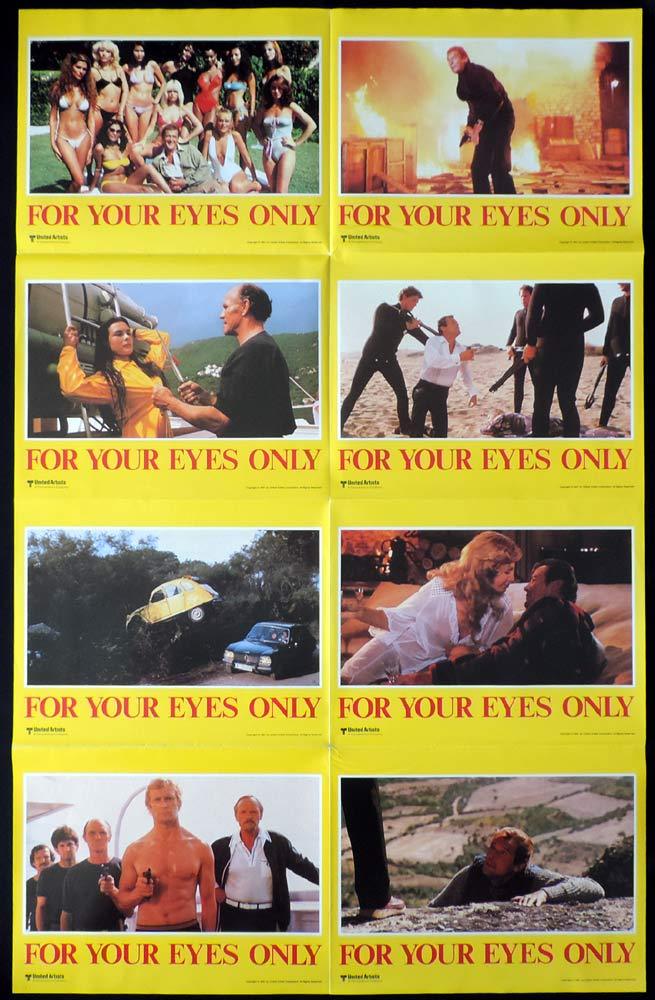 FOR YOUR EYES ONLY Original Photo sheet Movie poster Roger Moore James Bond